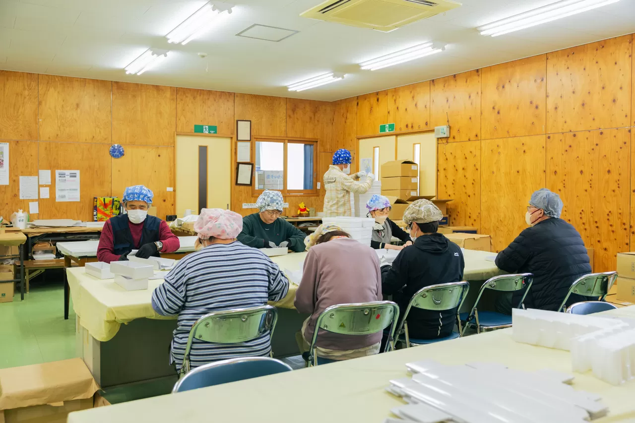 若あゆ作業所での作業風景